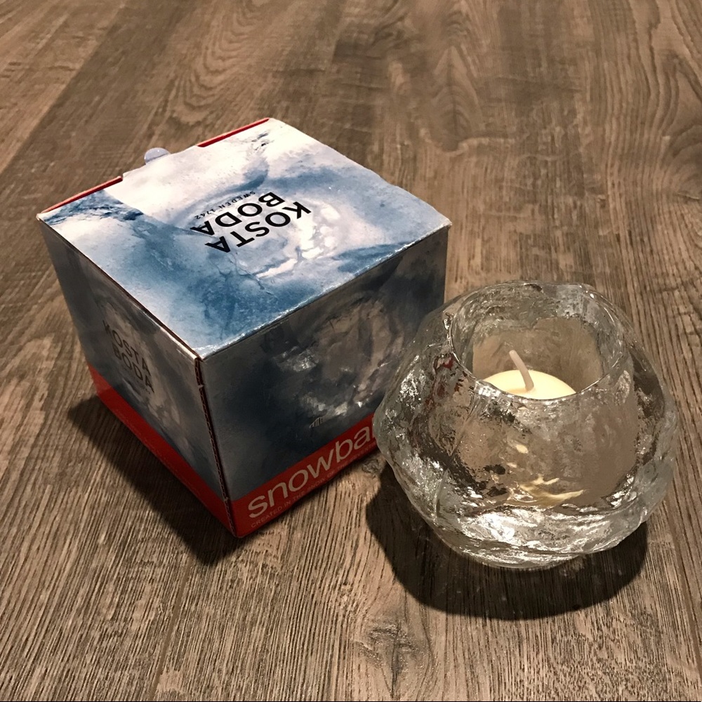 Kosta Boda Snowball Crystal Votive